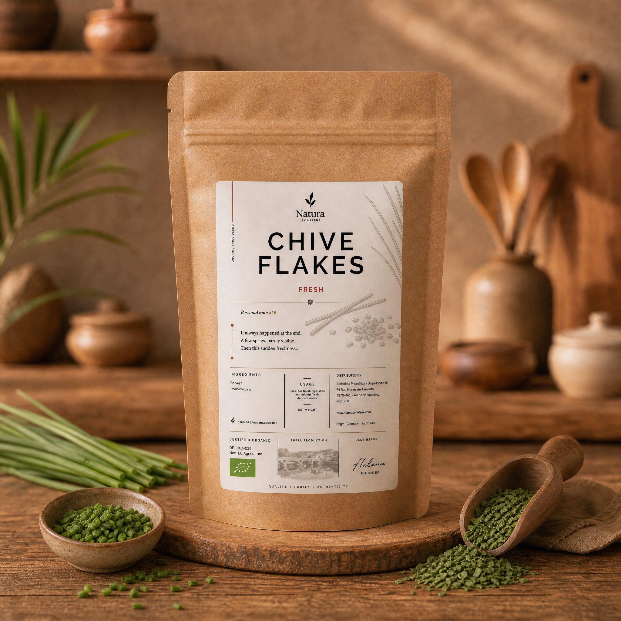 CHIVE FLAKES ORGANIC - GERMANY - 50078