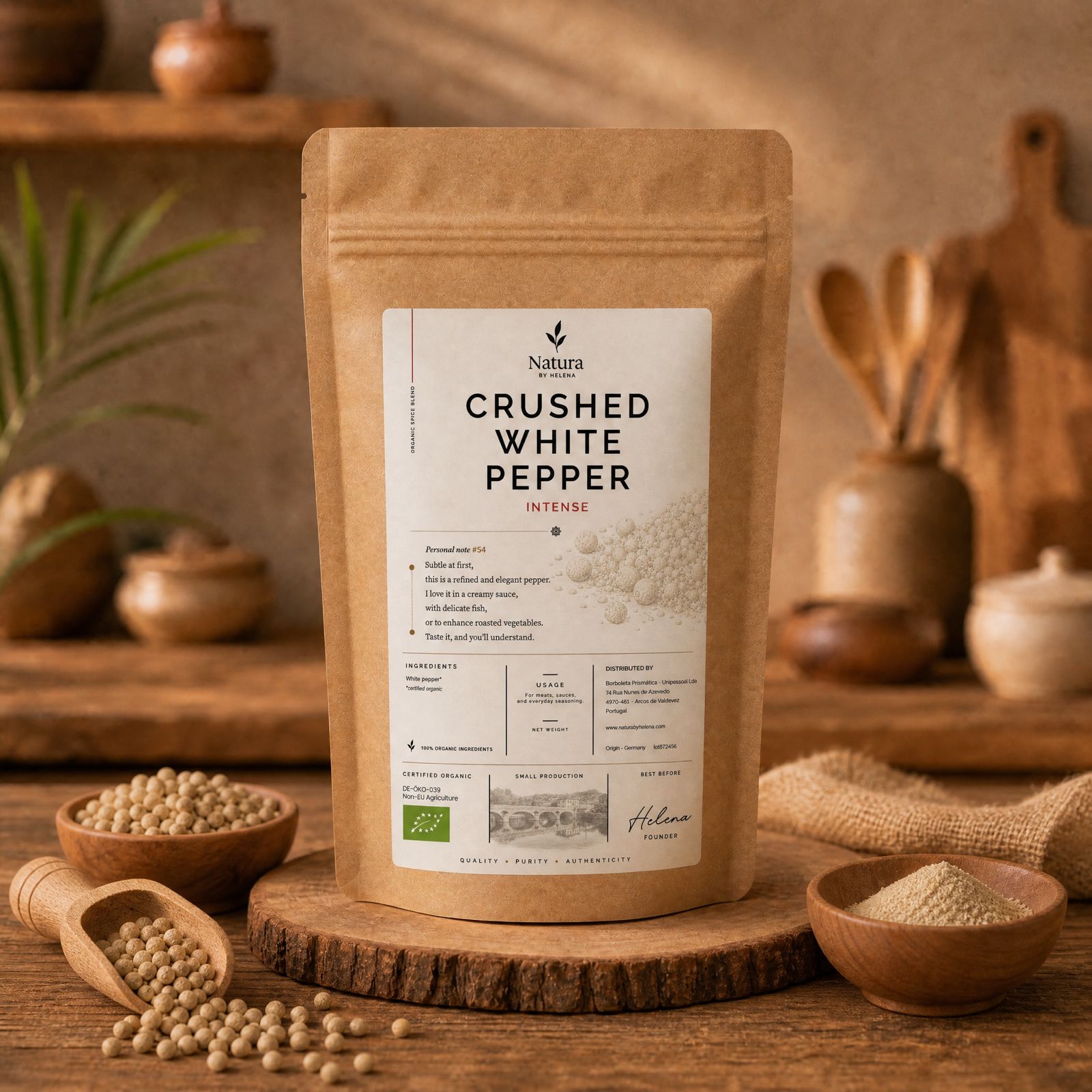 WHITE PEPPER CRUSHED BIO - SRI LANKA - 50047