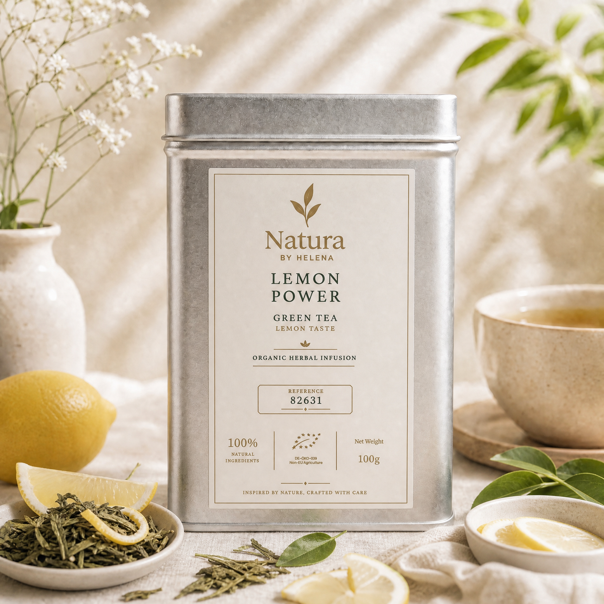 LEMON POWER - GREEN FRUIT TEA - LEMON TASTE - GERMANY - 82631
