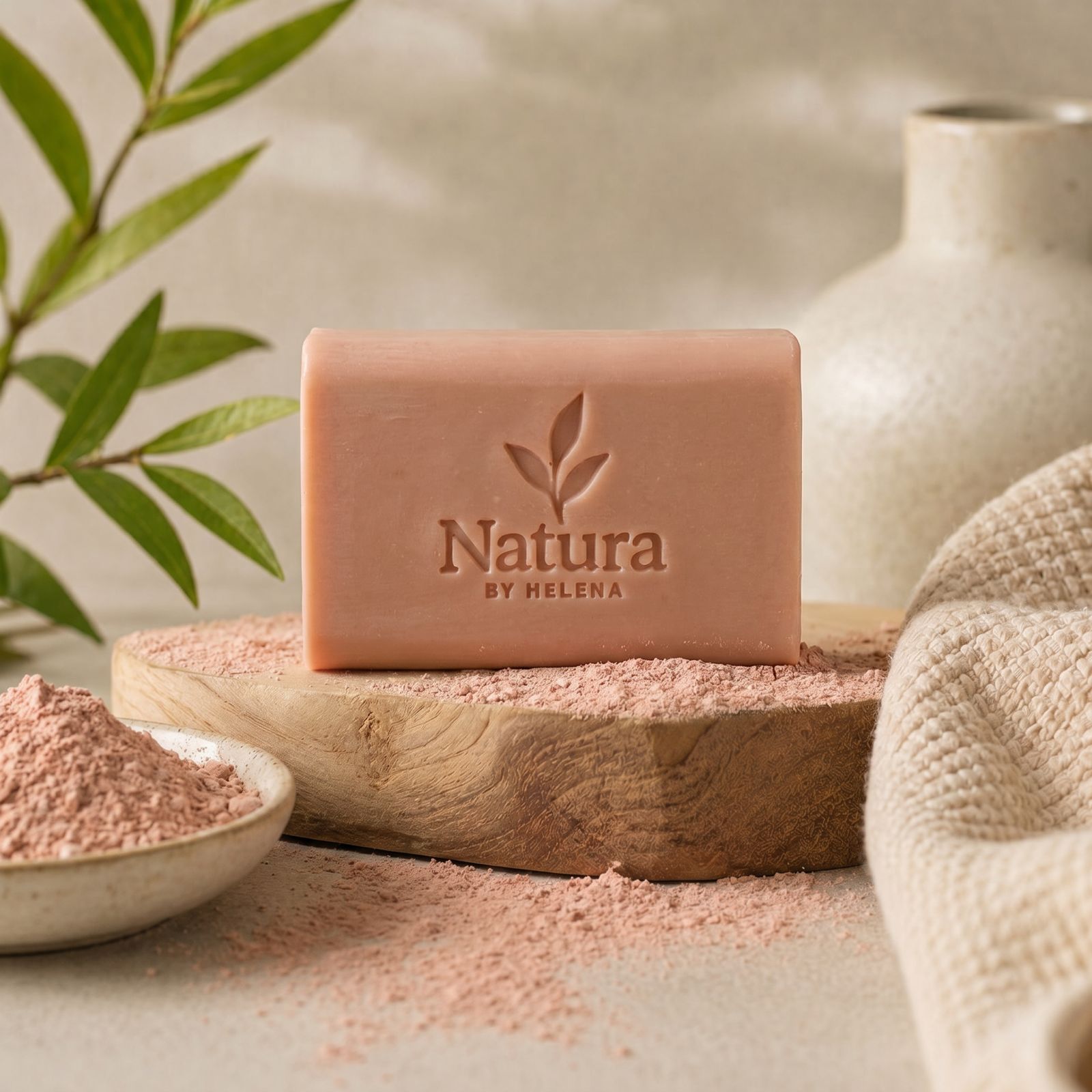 SABONETE NATURAL DE ARGILA ROSA - NATURAL PINK CLAY SOAP