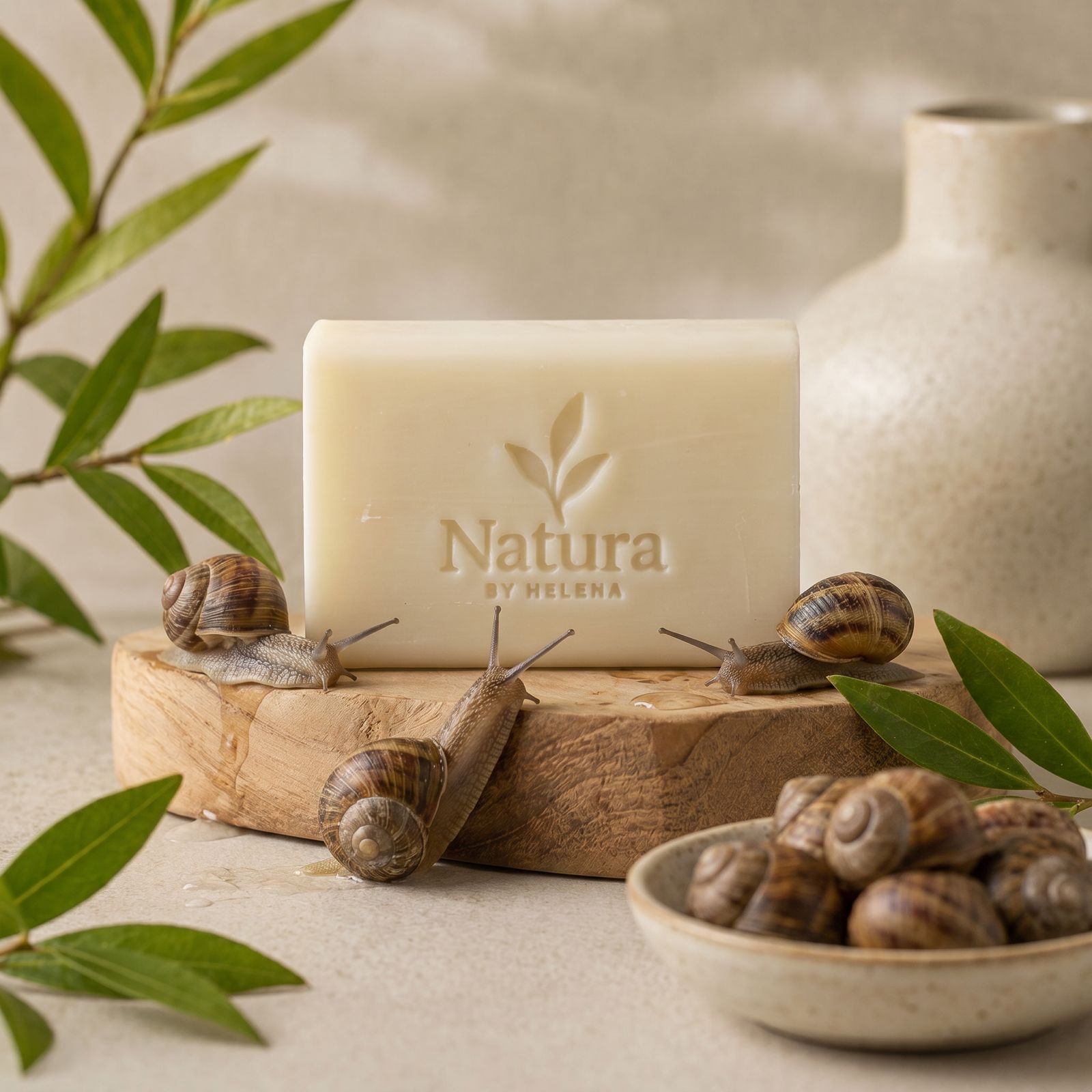 SABONETE NATURAL DE BABA DE CARACOL - SNAIL SLIME SOAP