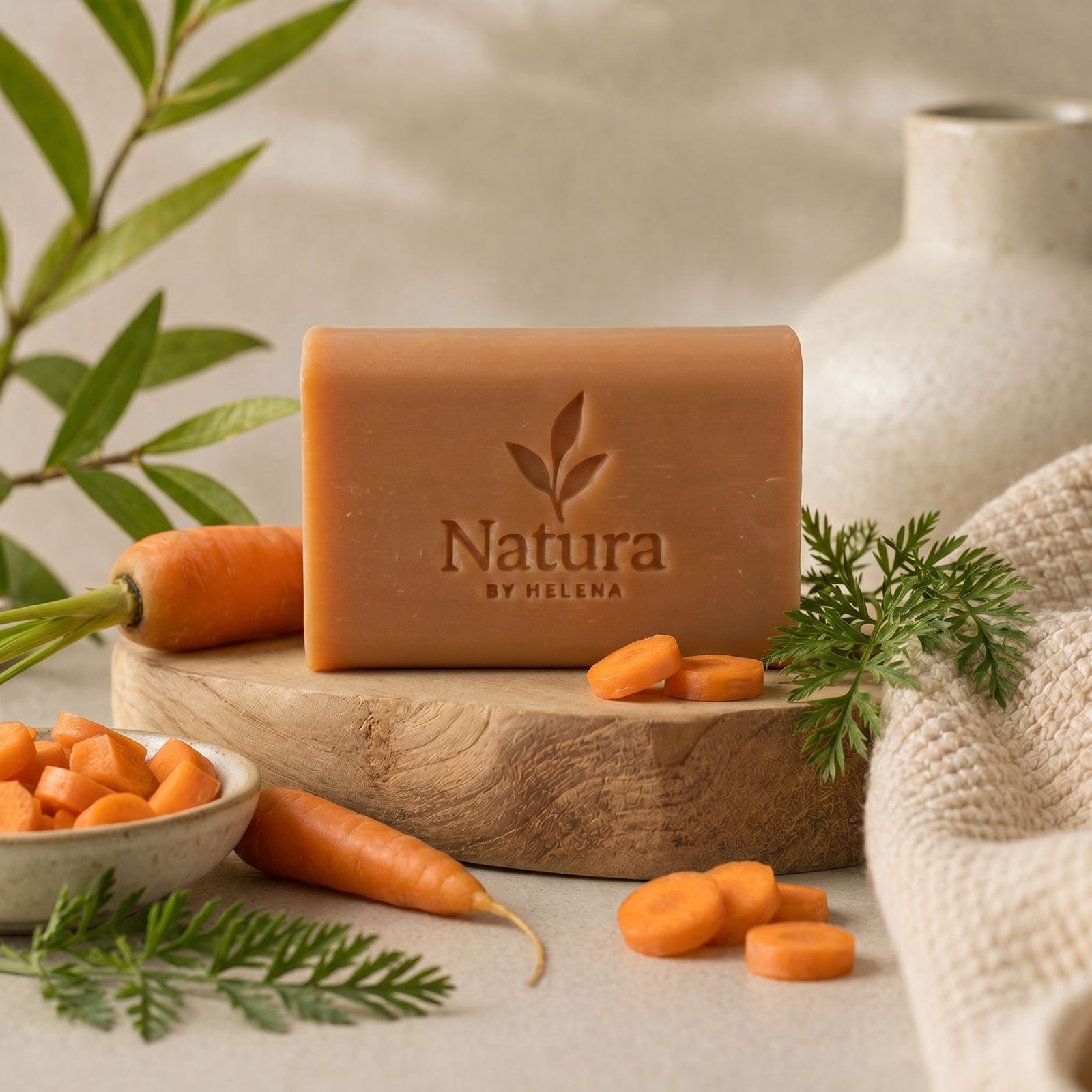 SABONETE NATURAL DE CENOURA - CARROT SOAP