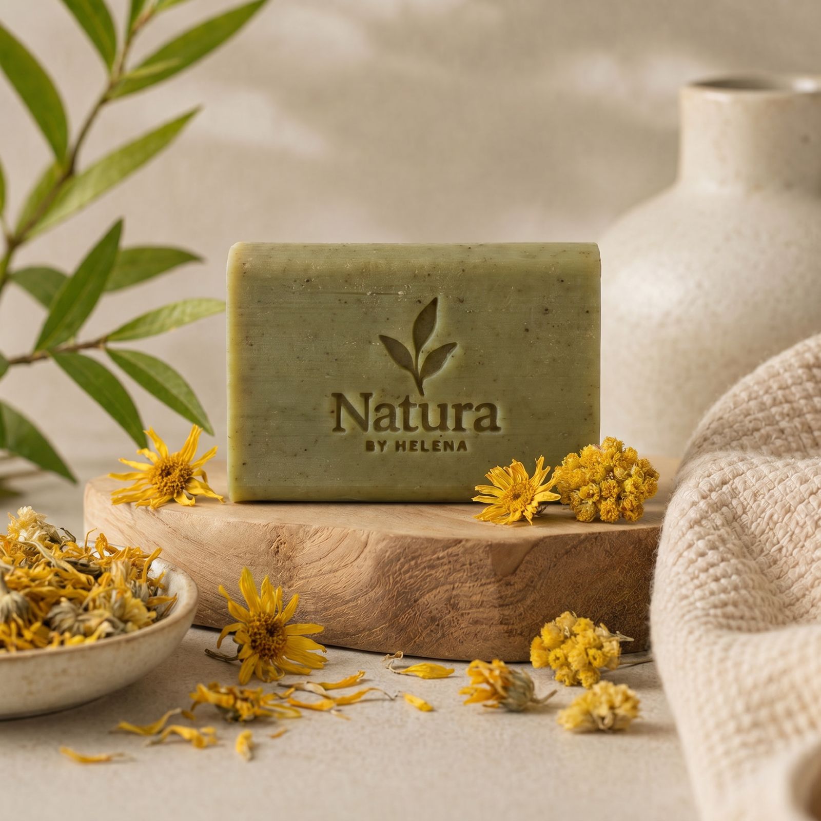 SABONETE NATURAL ARNICA E IMMORTELLE - ARNICA AND IMMORTELLE SOAP