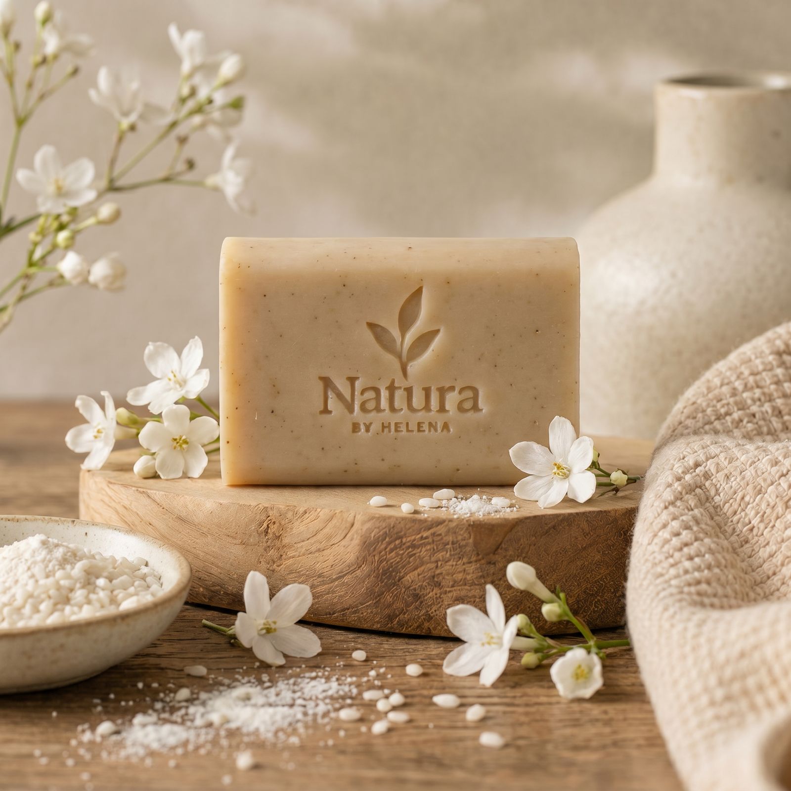 SABONETE NATURAL DE ALMISCAR BRANCO - WHITE MUSK SOAP - 100 gr