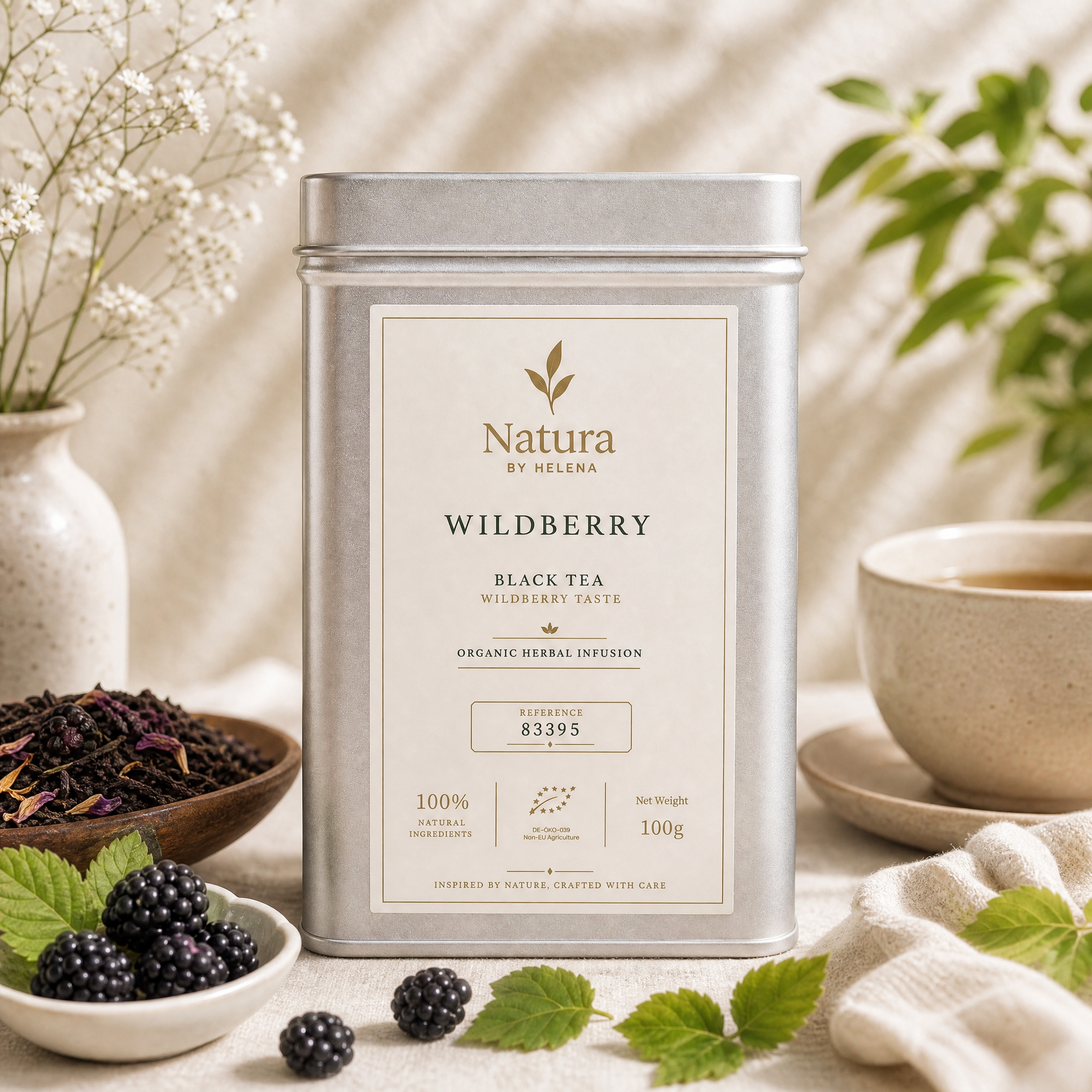 BLACK WILDBERRY ORGANIC - BLACK FRUIT TEA - GERMANY - 83395